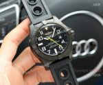 Clone Breitling Avenger II Seawolf Watch All Black w/ Yellow Hand